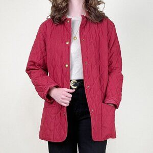 Vintage Quilted Chore Coat Barn Jacket Preppy English Countryside Field Hunting